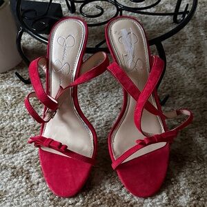 Jessica Simpson Red Strappy Heels